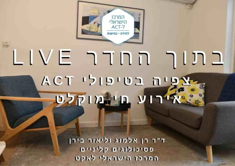 בתוך החדר לייב - צפיה בהדמות טיפול